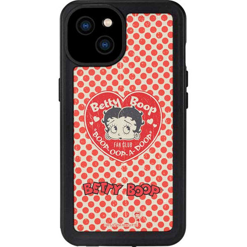 Betty Boop Red Heart iPhone 15 Plus Waterproof Case